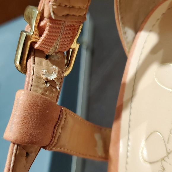 Jessica Simpson Stevania Peach Wedges - Picture 6 of 8